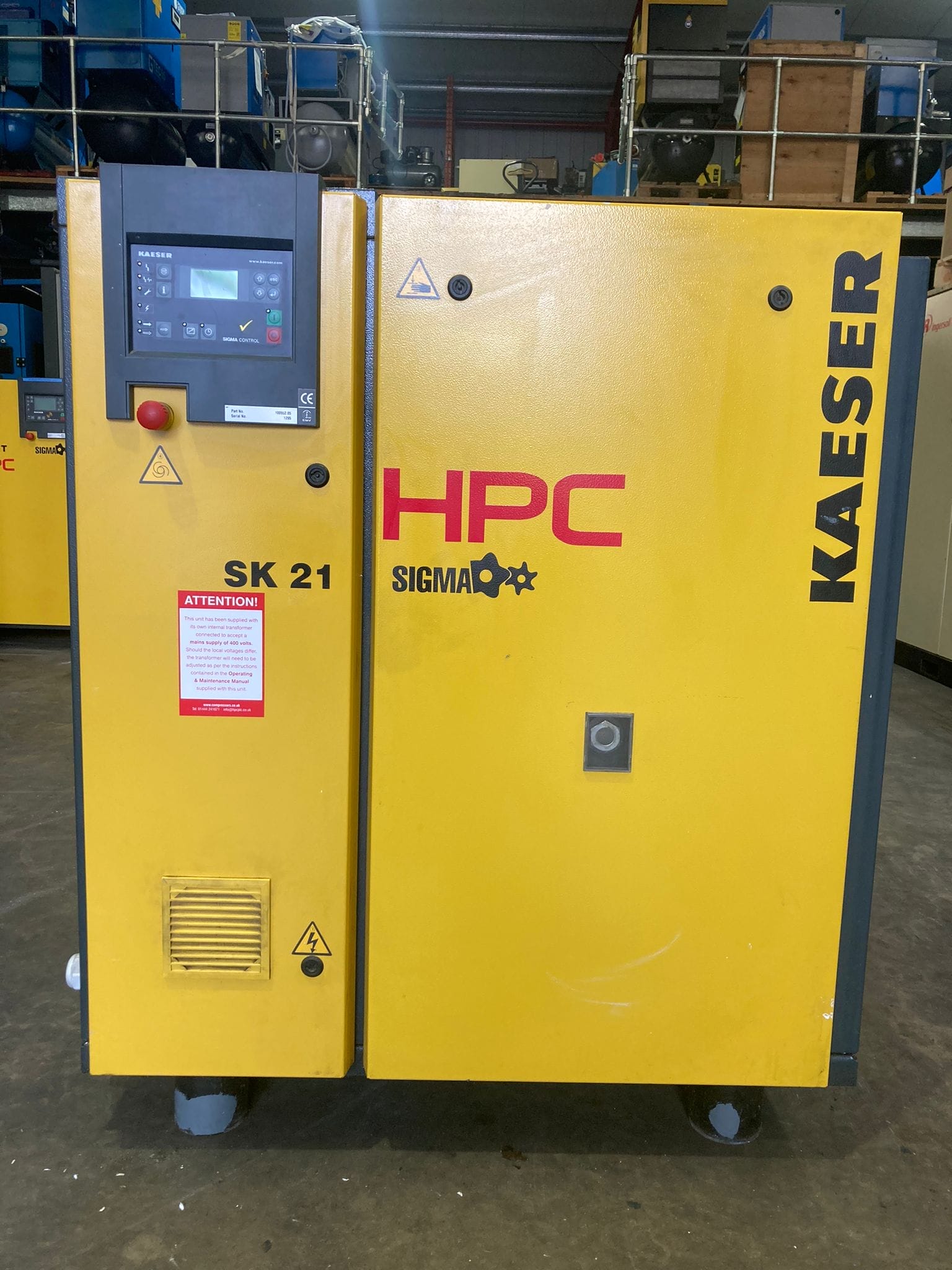 HPC SK21 11Kw 8 Bar Industrial Screw Compressor - Air Supply UK